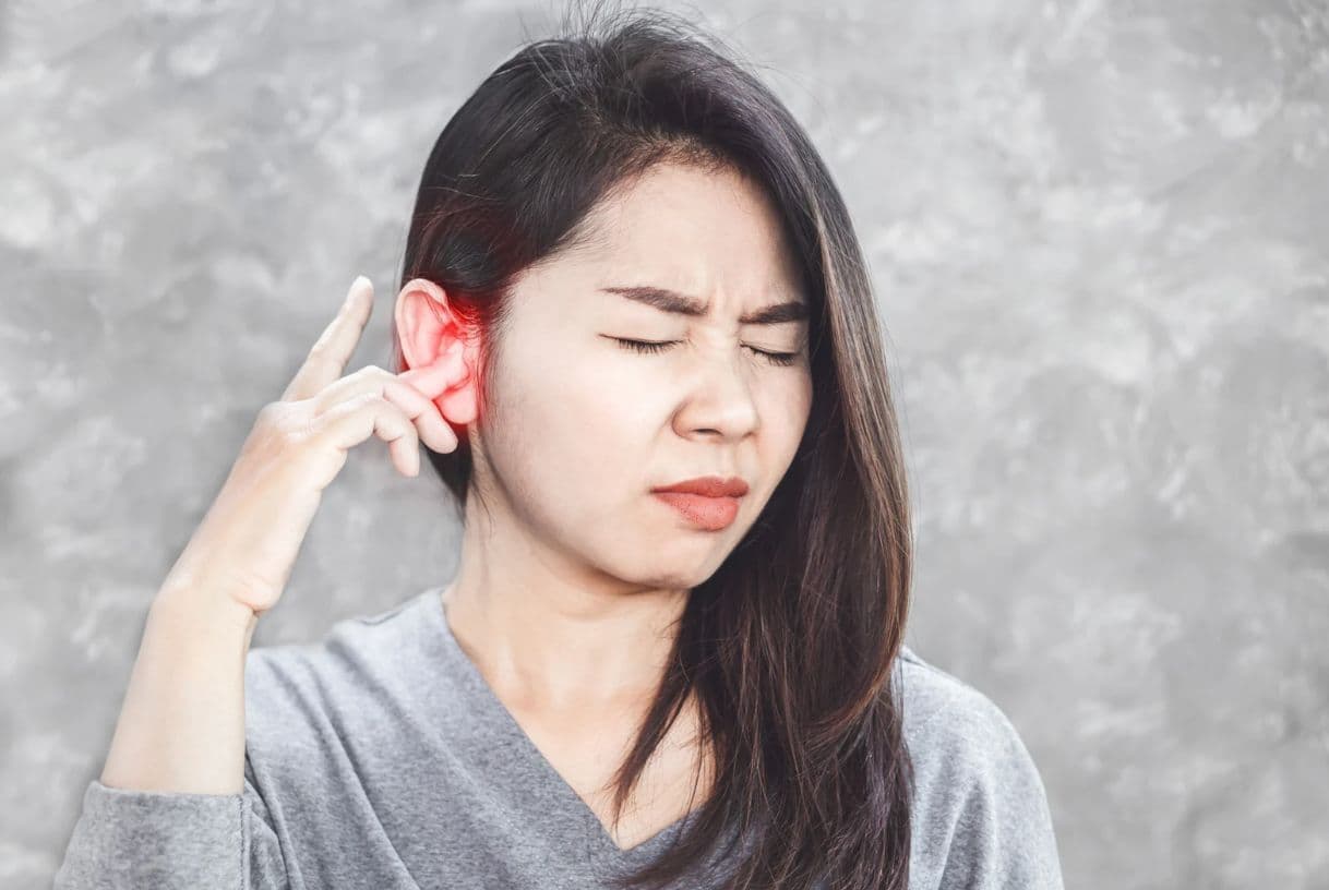Schéma de l'anatomie de l'oreille interne et des acouphènes